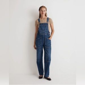 Madewell Oversized Carpenter Overalls in Copley Wash